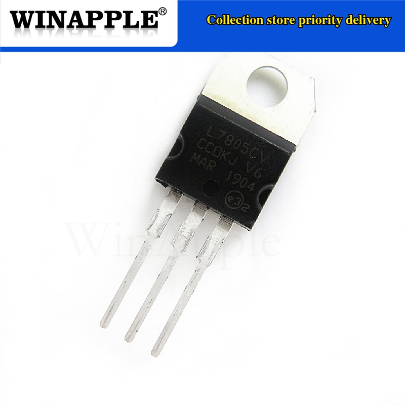 10pcs/lot L7805CV L7805 7805 LM7805 KA7805 Voltage Regulator 5V TO-220 ...