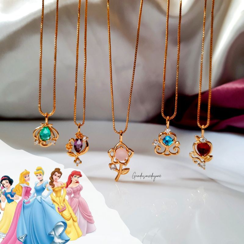 Disney princess necklace deals collection