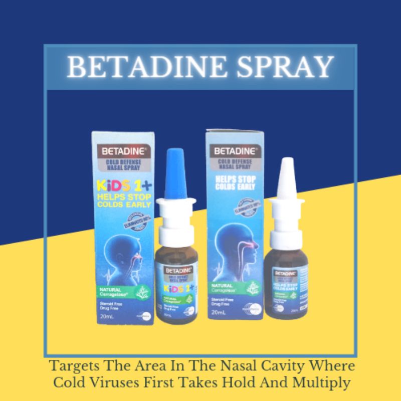 BETADINE Cold Defense KIDS Nasal Spray 20 mL (AUTHENTIC) Shopee