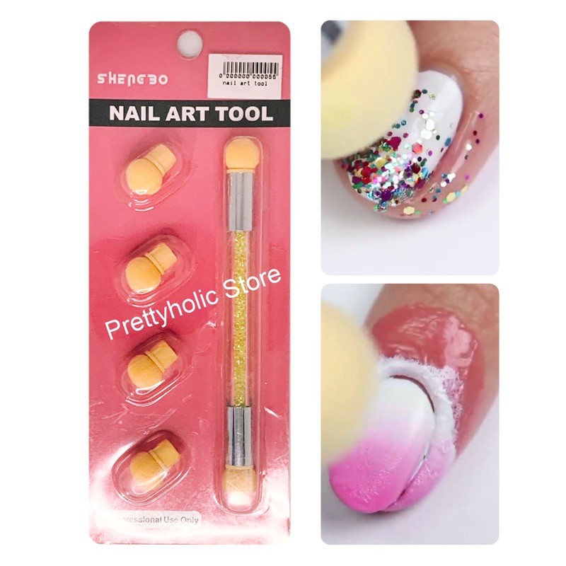 Nail Art Gradient Sponge Pen Reusable Random Color | Shopee Philippines