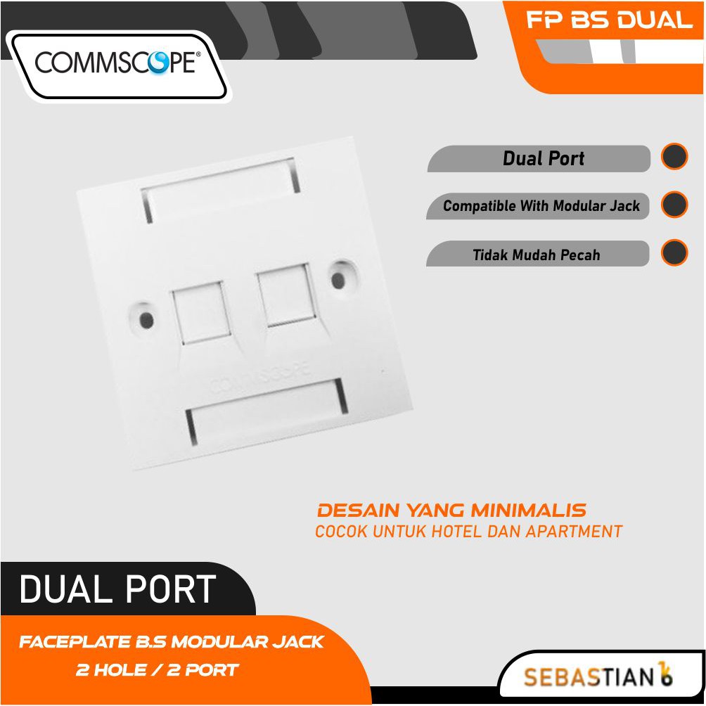 Faceplate BS Dual Port RJ45 RJ11 Face Plate 2 Hole Modular Jack RJ45 ...