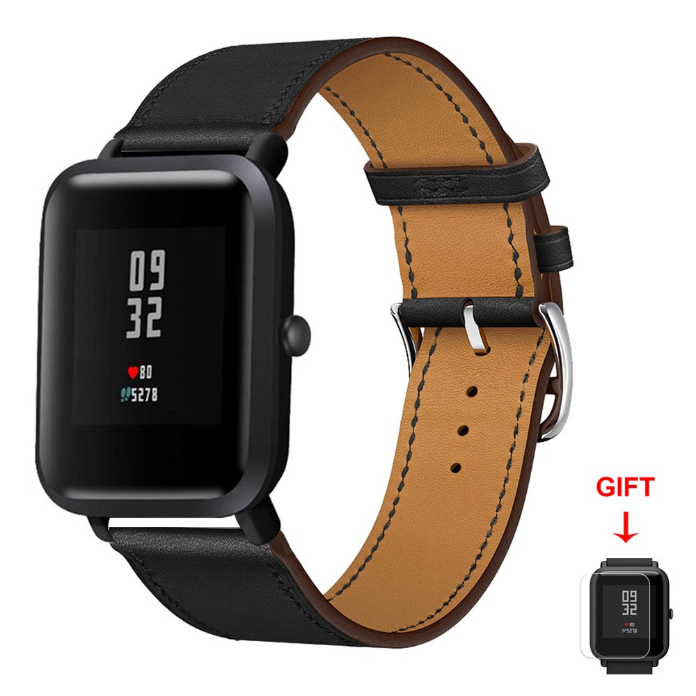 20mm Leather Strap For Xiaomi Huami Amazfit Bip Lite Youth Smart Watch Soft Band Bracelet for Amazfit GTS 2 GTR 42mm Shopee Philippines