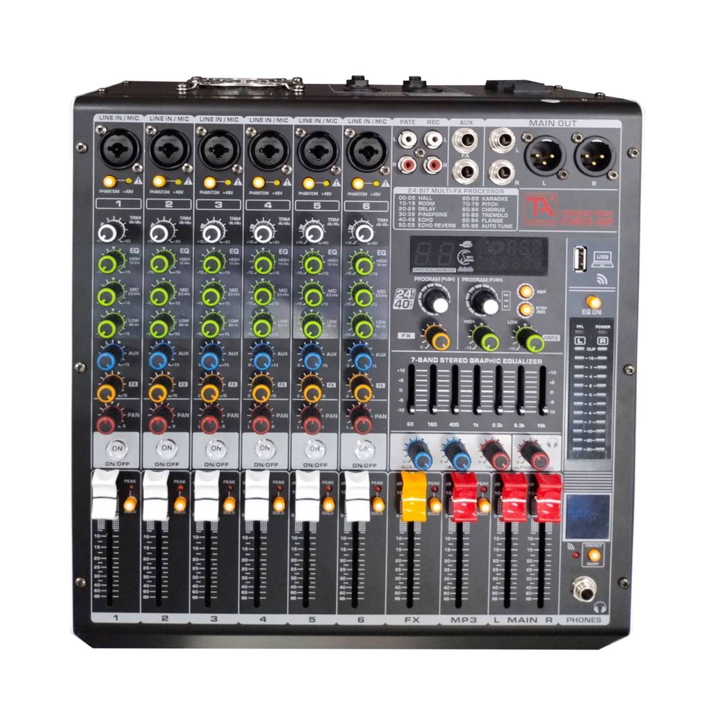 Titanium Audio Powered Mixer Curved 60P / USB, Aux, Bluetooth/ 600W RMS ...
