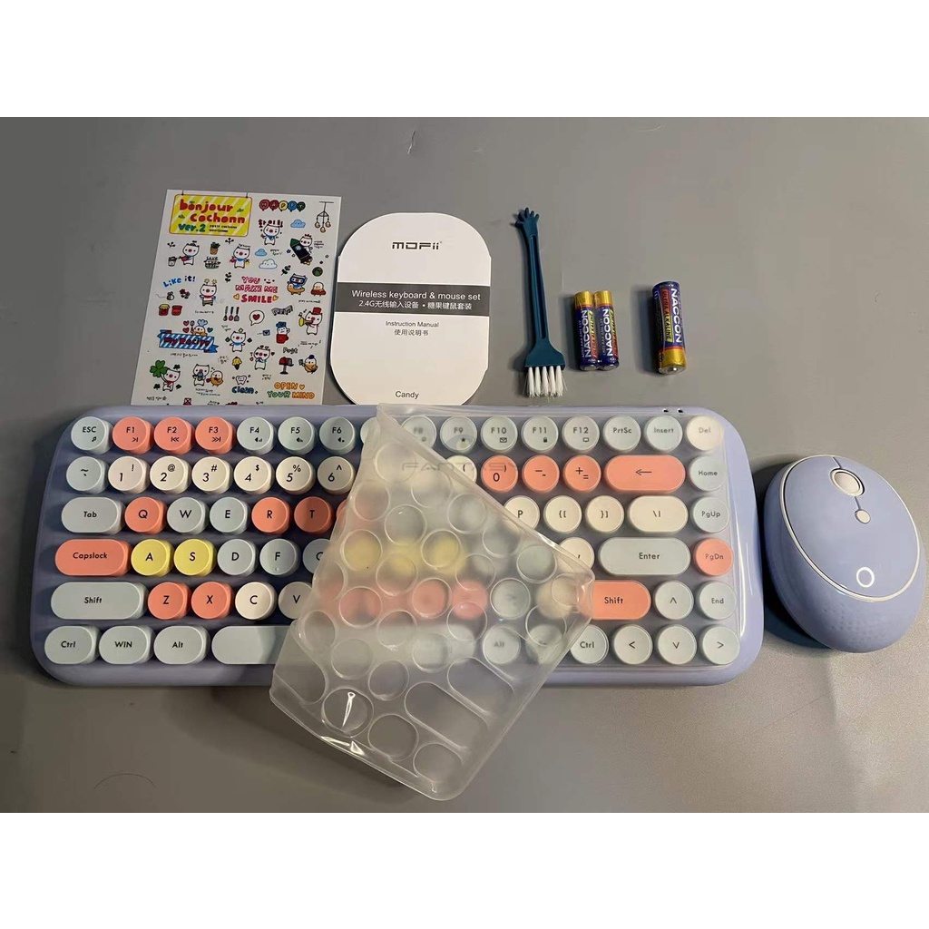 Mofii Candy 24g Mini Wireless Keyboard And Mouse Combo Retro Gaming