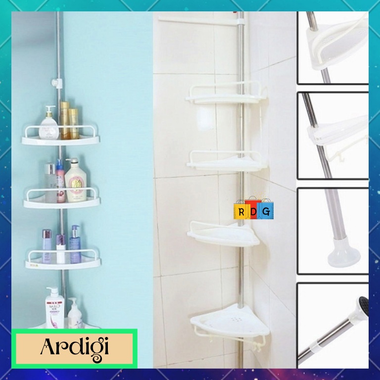ARDIGI Adjustable Bathroom Corner Shelf Shower Organizer Multi Shelf ...