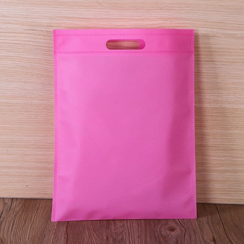 1 Pcs Eco Bag Flat Non-woven Handbag 4 Sizes 10 Colors D Cut Pouch ...