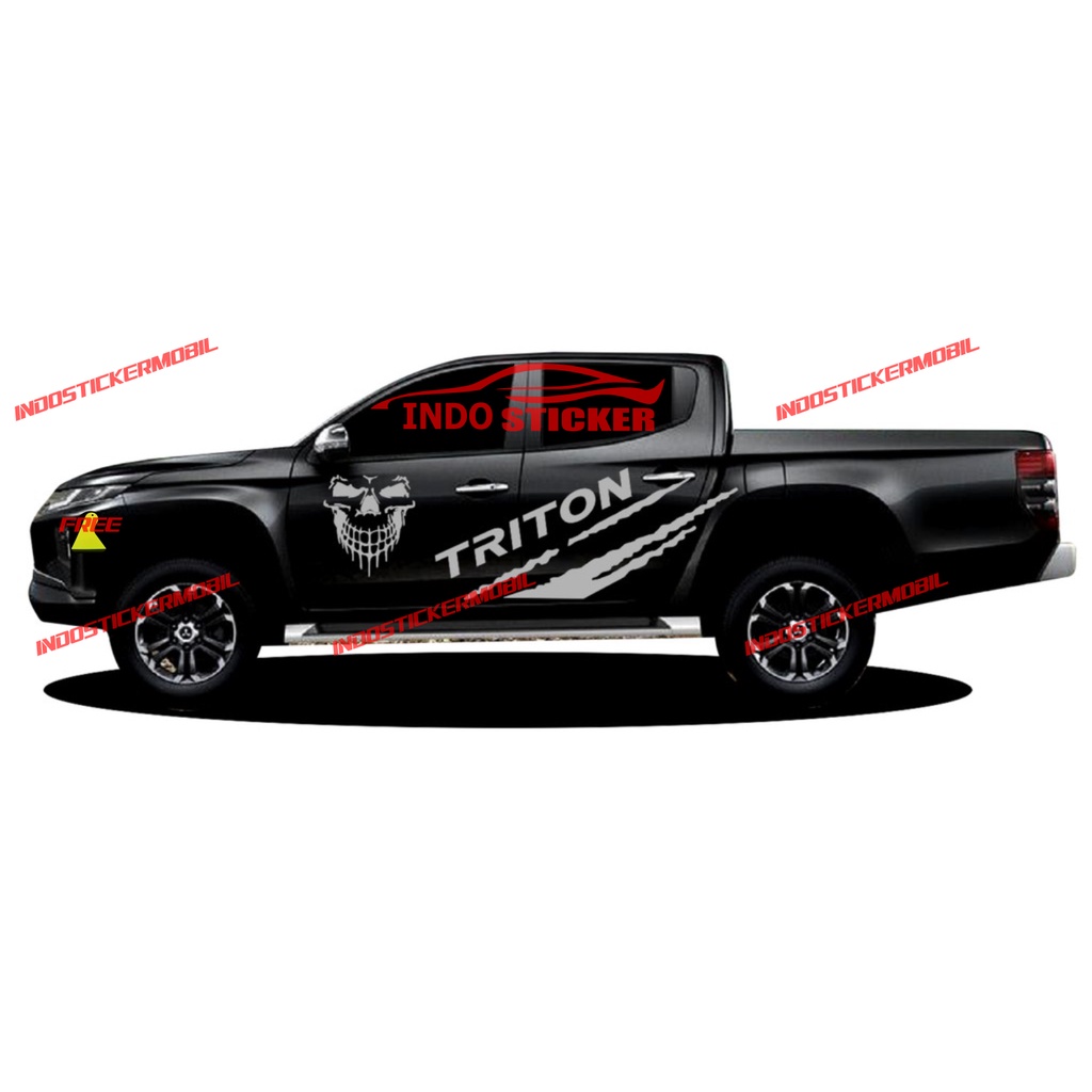 Triton CAR STICKER MITSUBISHI STRADA CAR STICKER TRITON PUNISHER SIDE ...