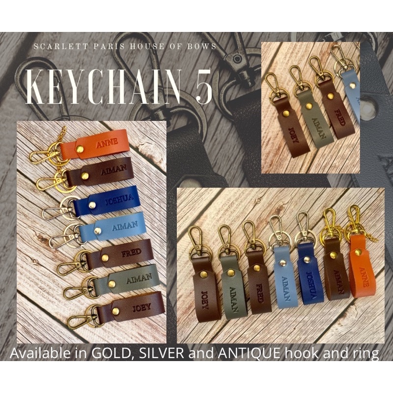 KEYCHAIN #5 Personalized Custom Leather Stamp Souvenirs Scarlett Paris ...