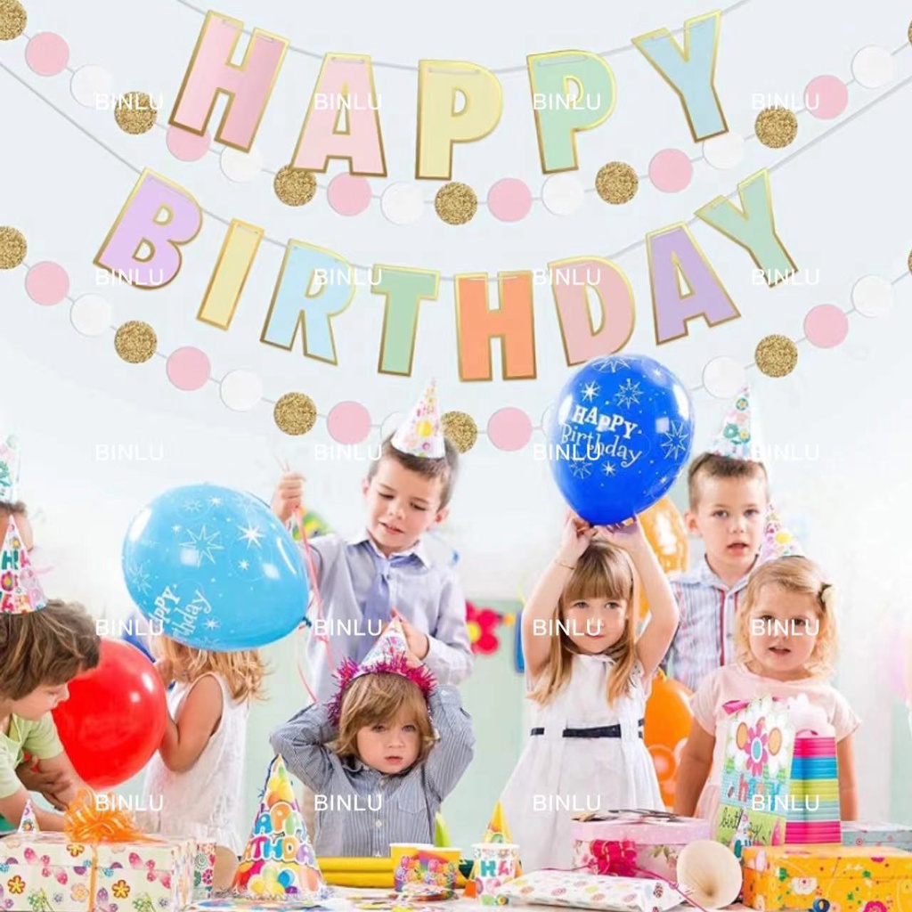 Happy Birthday banner,background decoration party for kids,theme party ...