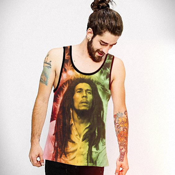 Bob marley sleeveless clearance t-shirt