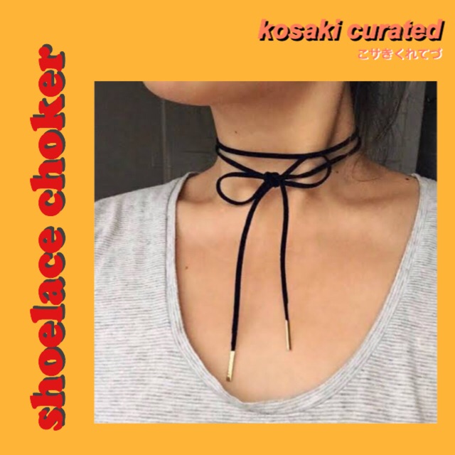 Shoelace choker hot sale