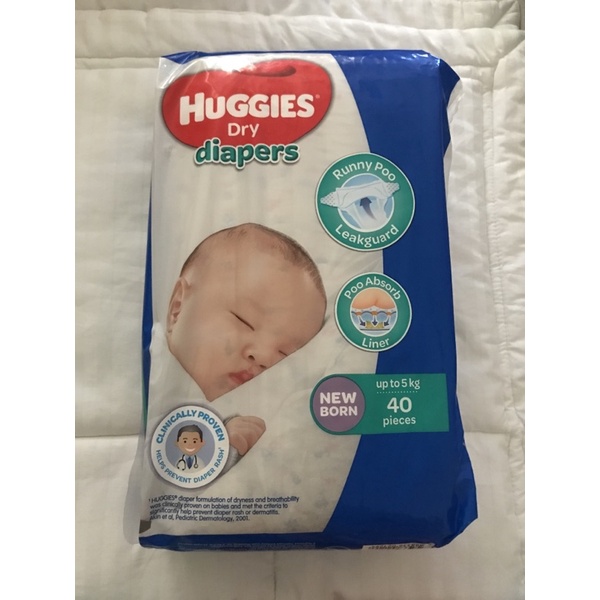 Huggies Newborn Diaper Taped 40pcs Shopee Philippines