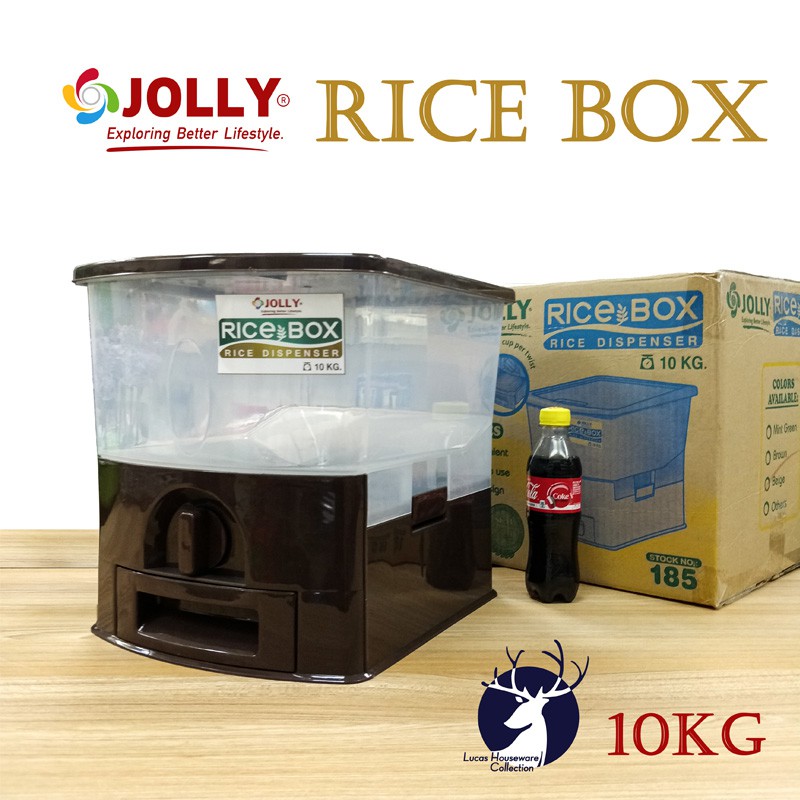 #JOLLY BRAND HIGH-QUALITY RICE DISPENSER (10KG) RICE CONTAINER / RICE ...
