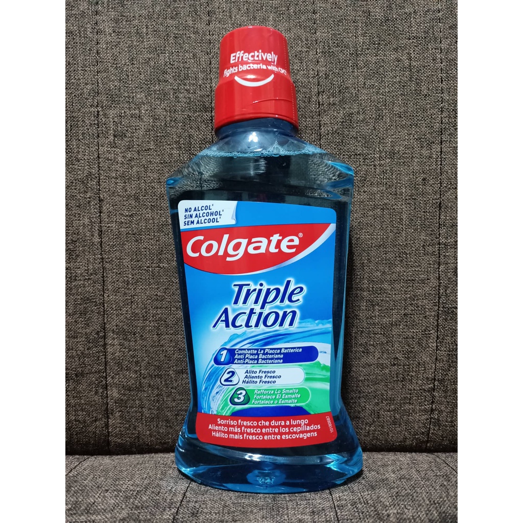 Colgate Triple Action Mouthwash 500mL Shopee Philippines