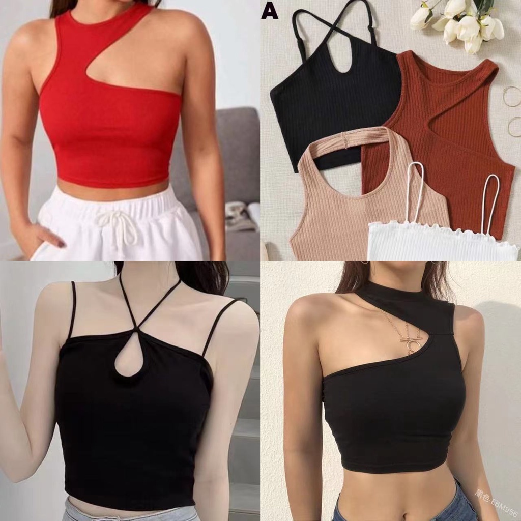 Sexy Knitted Croptop X Back And Open Front Tops Fashionable Trendy Tops Shopee Philippines 1909