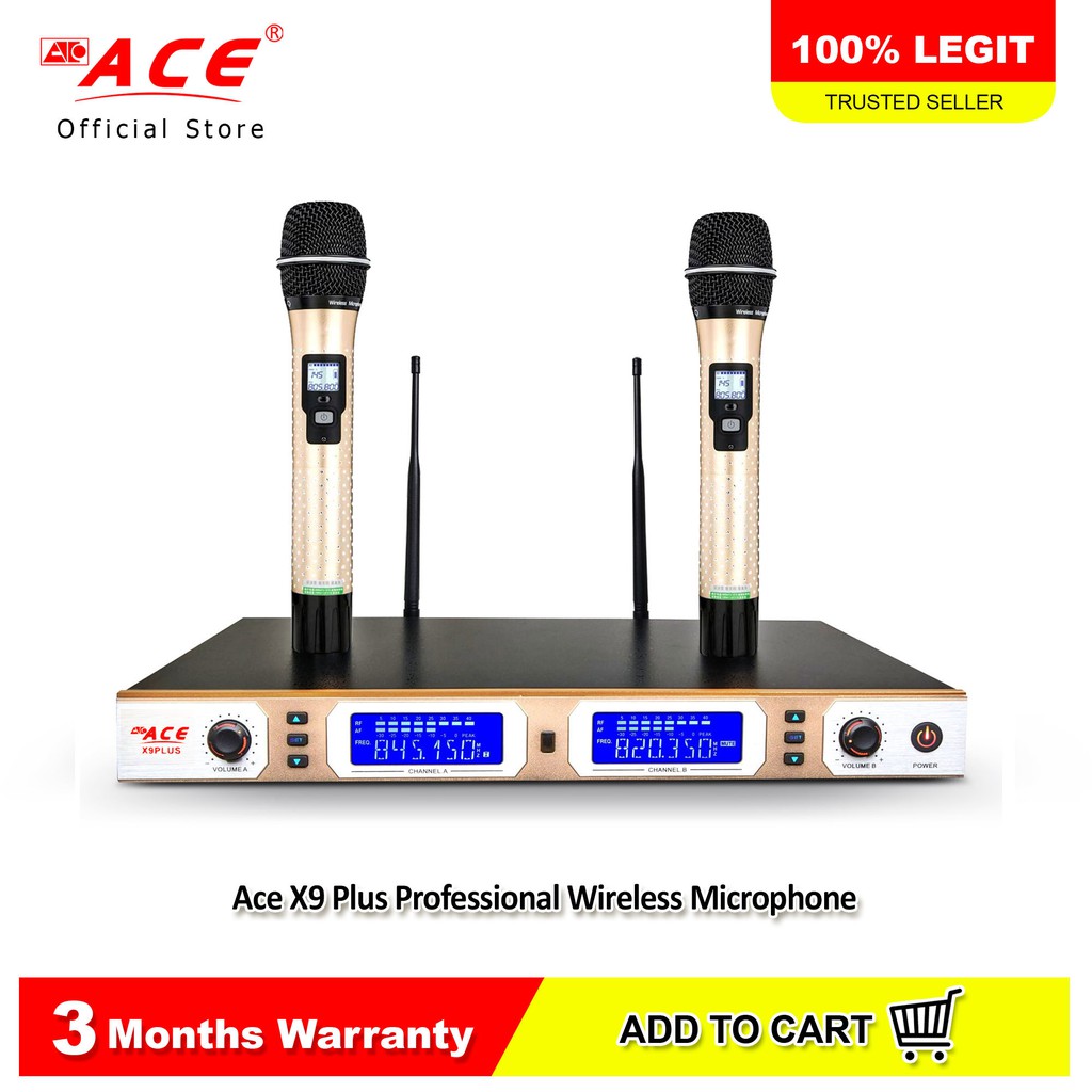 Ace X9 Plus Professional Wireless Microphone Shopee Philippines