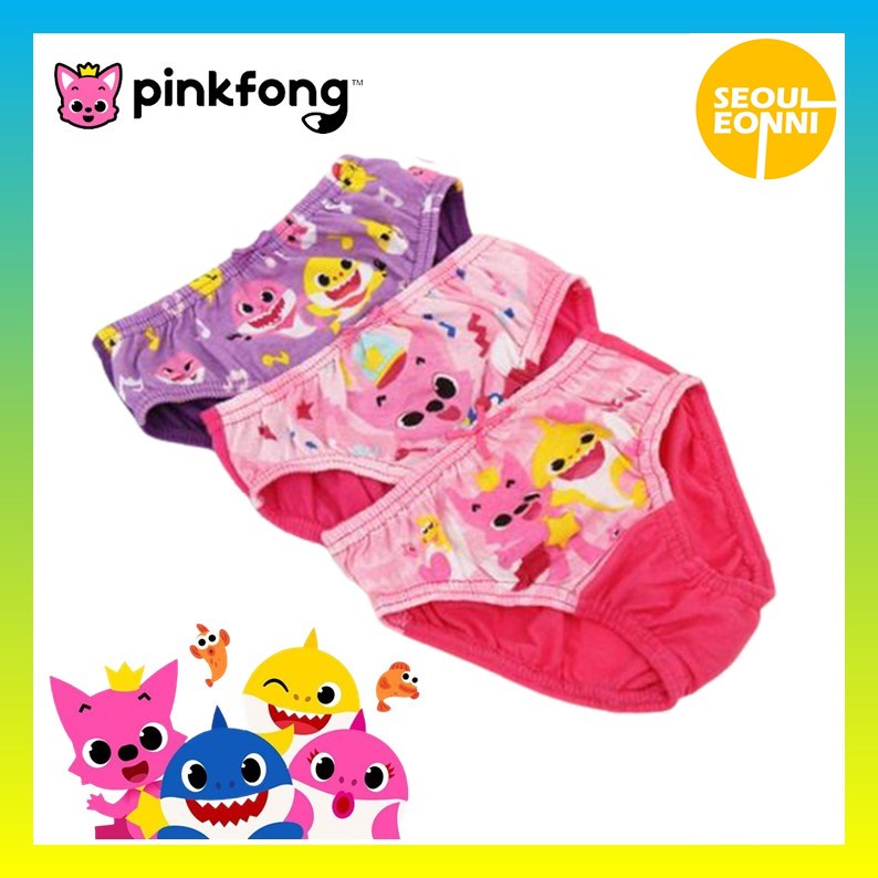 [Pinkfong] Baby Shark Girl panties 3p set / Girl Innerwear / Shipping