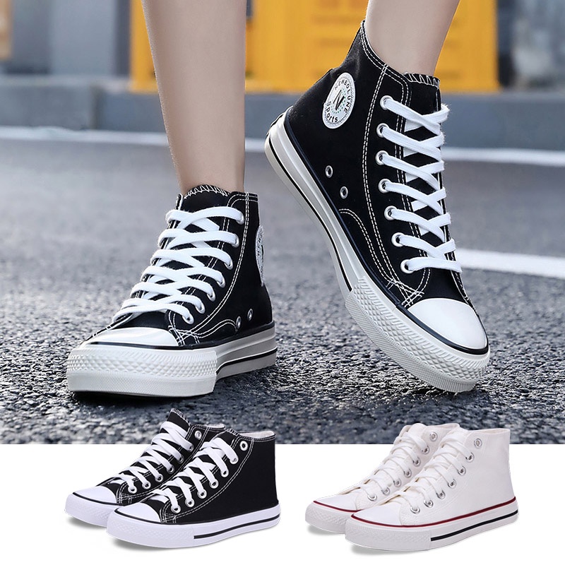 New Canvas High Cut Shoes For Women COD | Shopee Philippines