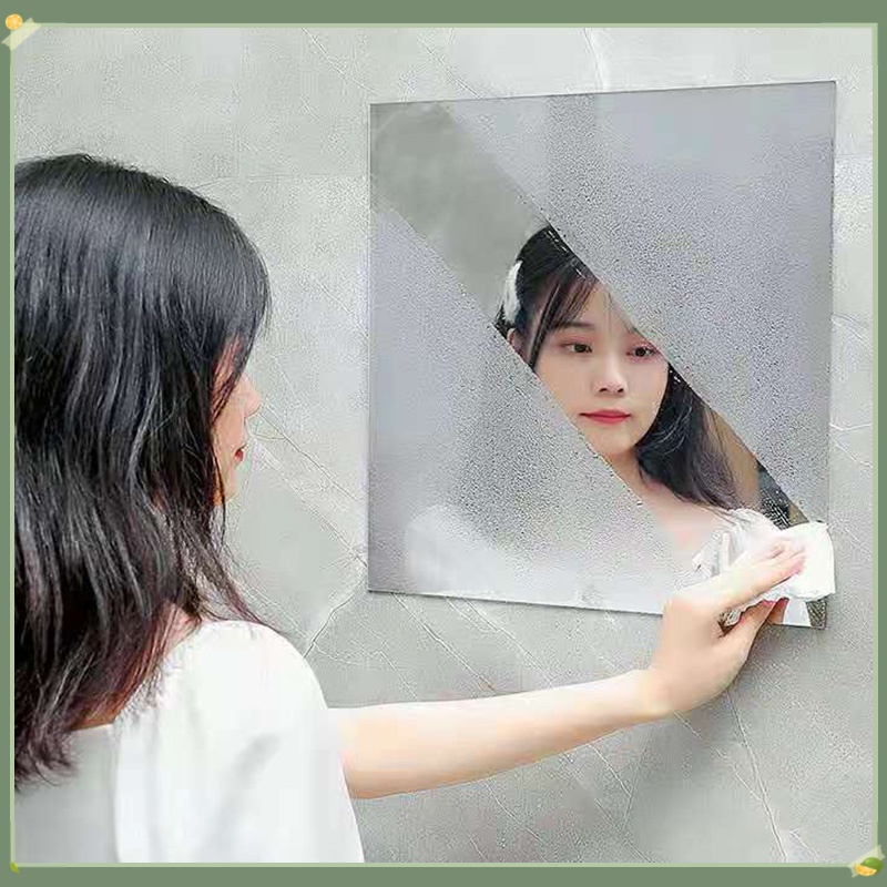 20CM BIG Mirror Wall Not Break Adhesive Soft Mirror Stickers Use to ...