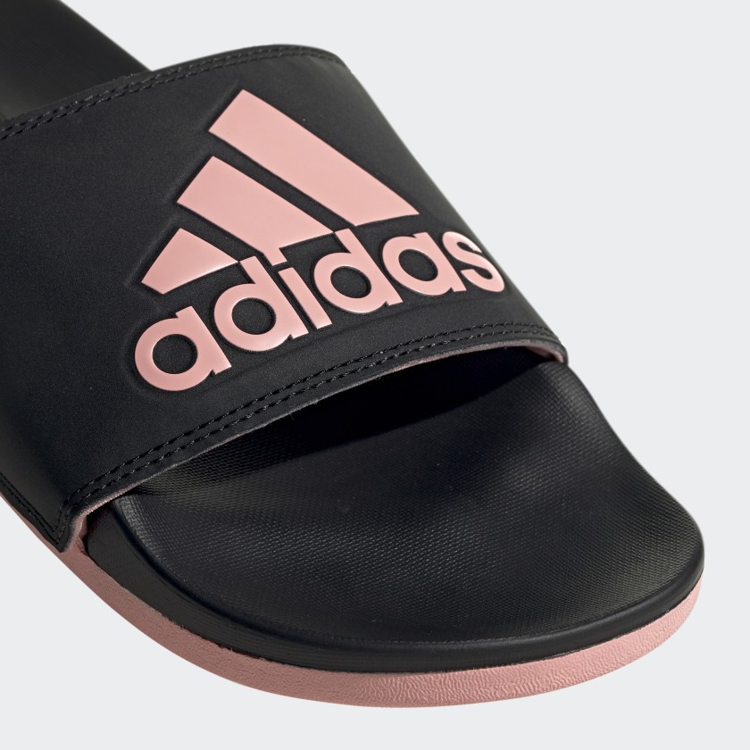 Adidas slides sale black and pink