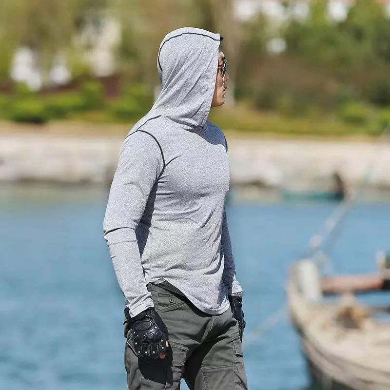 Quick Drying Sports Sweatshirt Muscle Hoodie Cool Brother Fitness Sweatshirt Men s Hooded Pullover Autumn Thin Slim Fit Jacket Outdoor Training Shopee Philippines