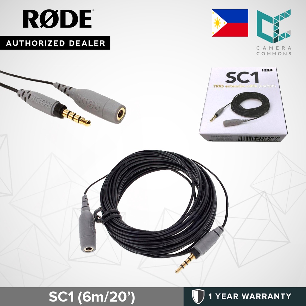 Rode SC1 TRRS Extension Cable For SmartLav Microphone Smartphones 20 ...