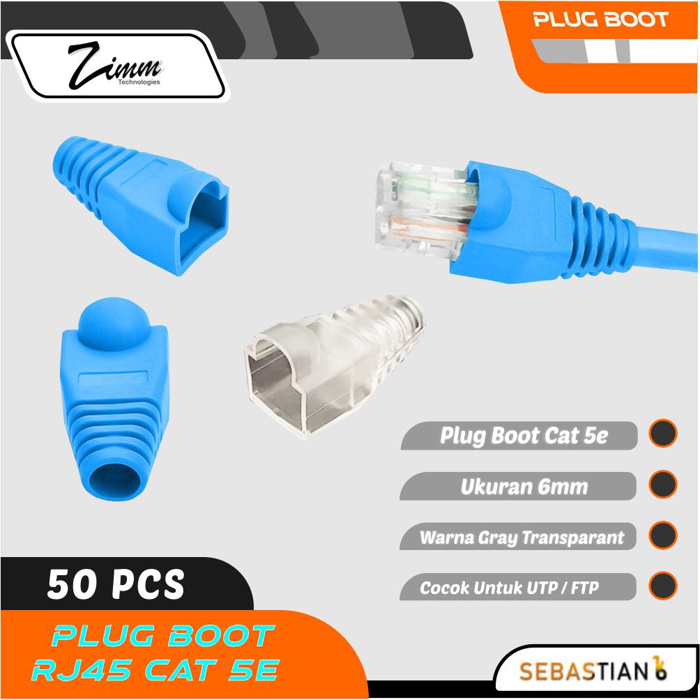 Plug Boot Connector RJ45 FTP UTP Cat 5 Connector Cover 50pcs Zimmlink ...