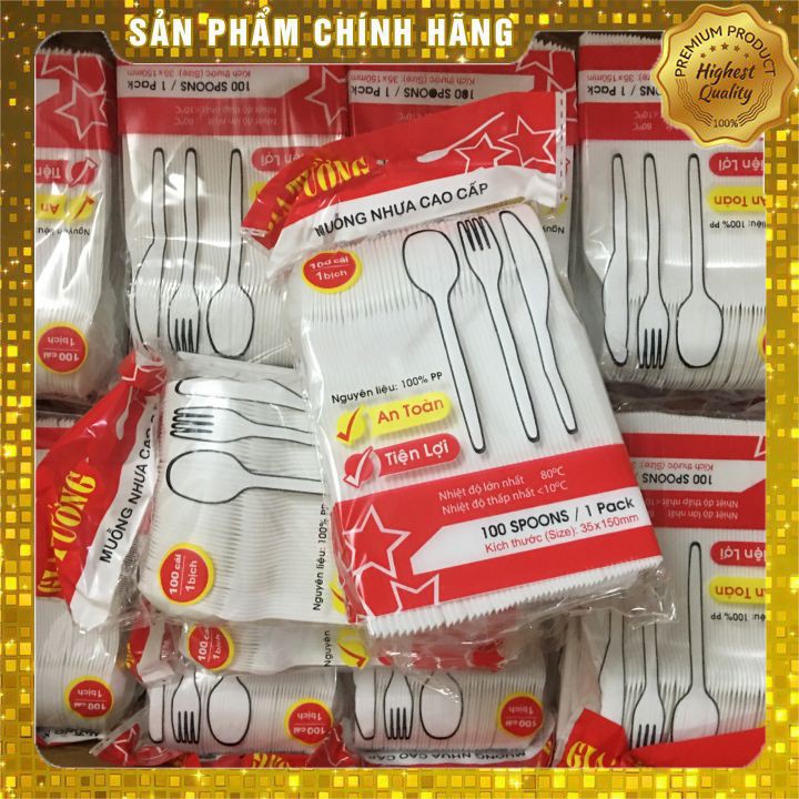 Plastic Spoons Gia Tuong 100 pcs / Pack Shopee Philippines