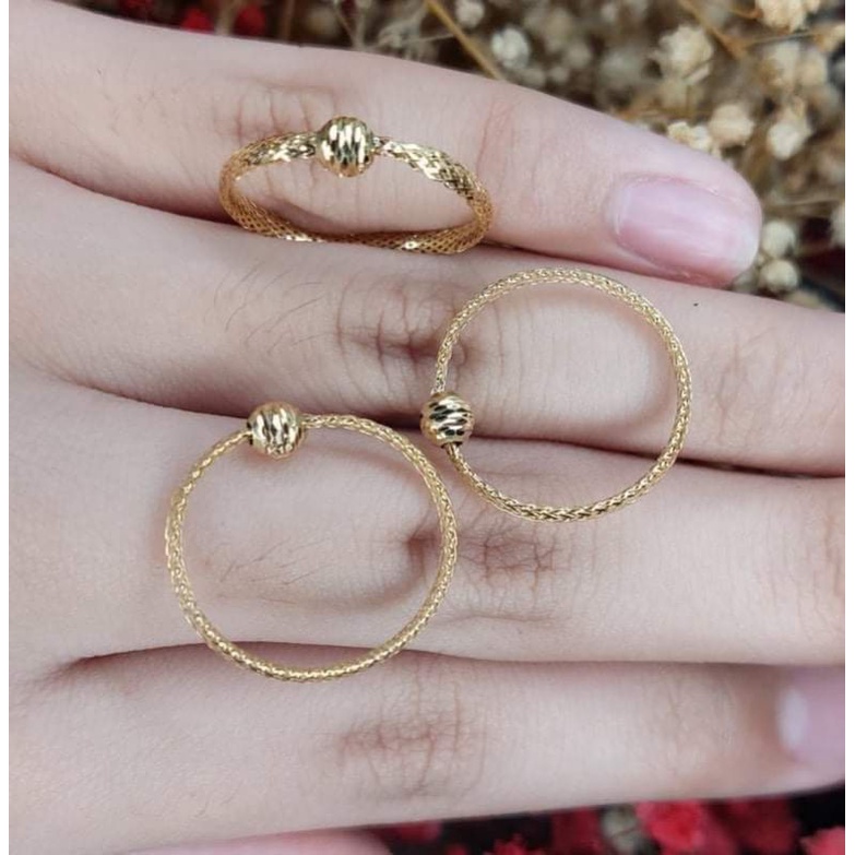 18K Saudi gold SOFT RINGS ️ PAWNABLE & COD 4.5 to 12 | Shopee Philippines