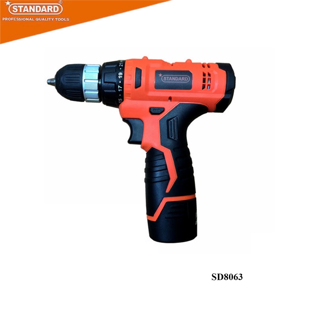 STANDARD 12V Cordless Drill 1.5AH Rechargeable Battery Compact Drill