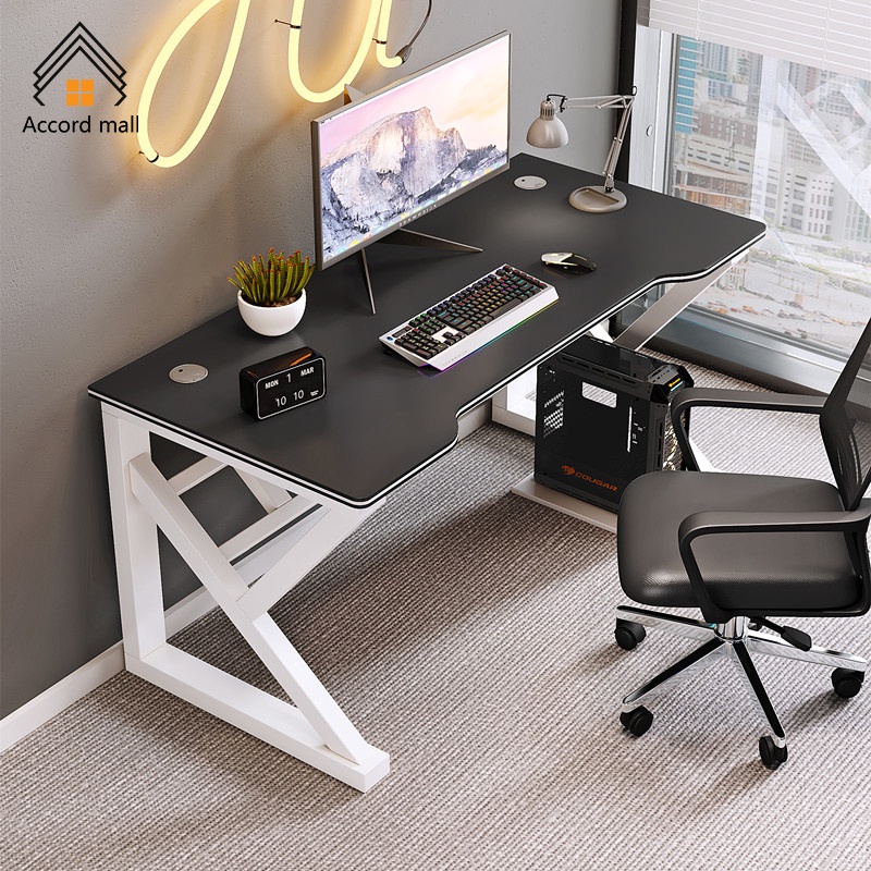 gaming table Computer desk with bookshelf Multilayer storage shelf 120