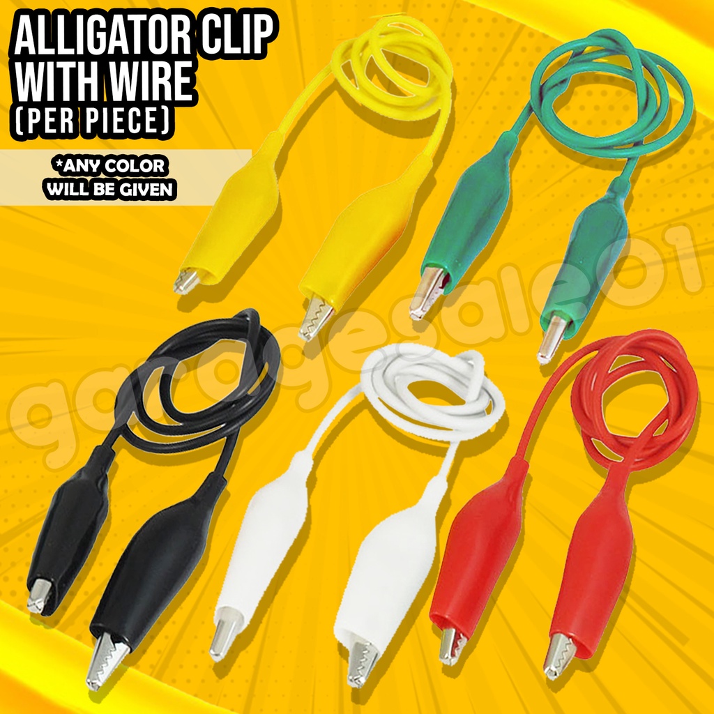 🟡Alligator Clips Double Ended Crocodile Clips Cable Wire Testing (RANDOM  COLOR)🟡