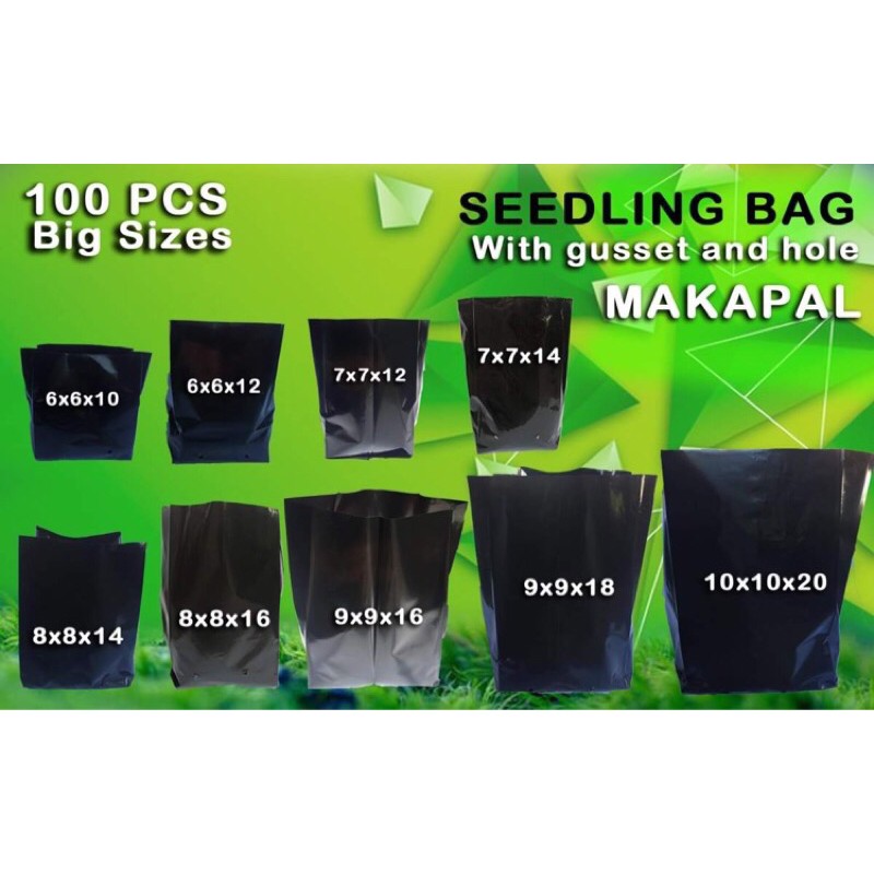 🇵🇭Seedling bag 100 pcs. Big sizes With gusset and Makapal. | Shopee ...