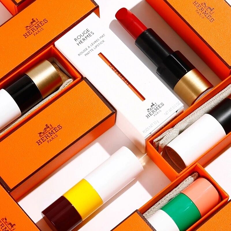 Hermes Rouge Matte Satin Lipstick 4-Color Sample #85/33/64/21 New