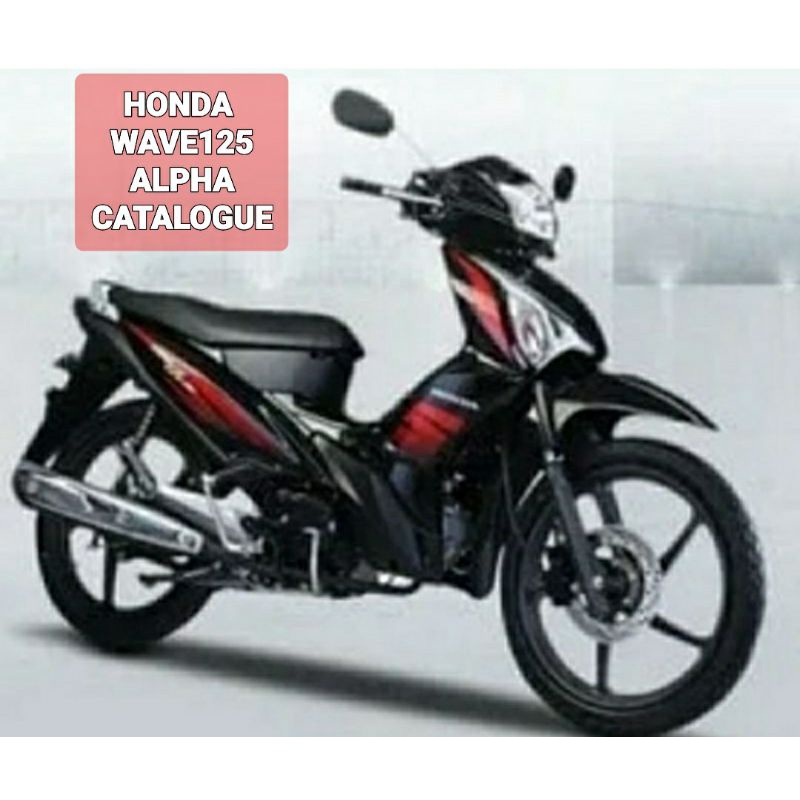 HONDA WAVE125 ALPHA MOTORCYCLE PARTS CATALOGUE (PLASTIC LAMINATED ...