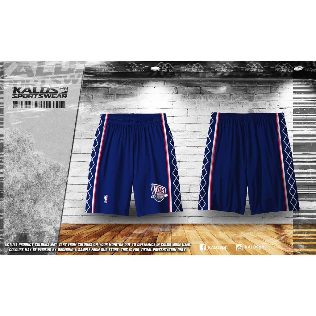 NEW JERSEY NET RETRO NBA BASKETBALL SHORTS (BLUE) | Shopee Philippines