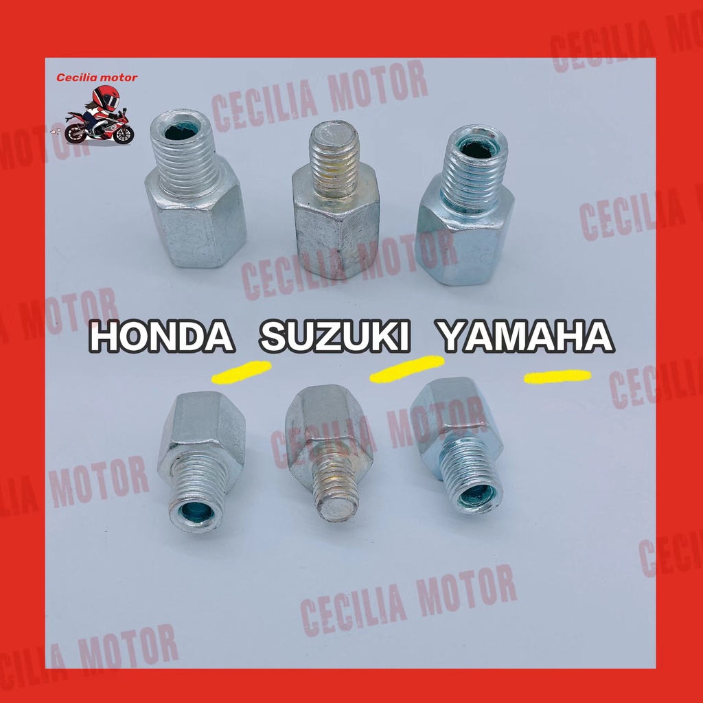 Motorcycle Side Mirror Adaptor Bolt Screw Metal Reverse 1PCS Shopee