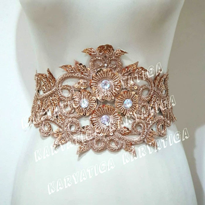 sequin waist belt