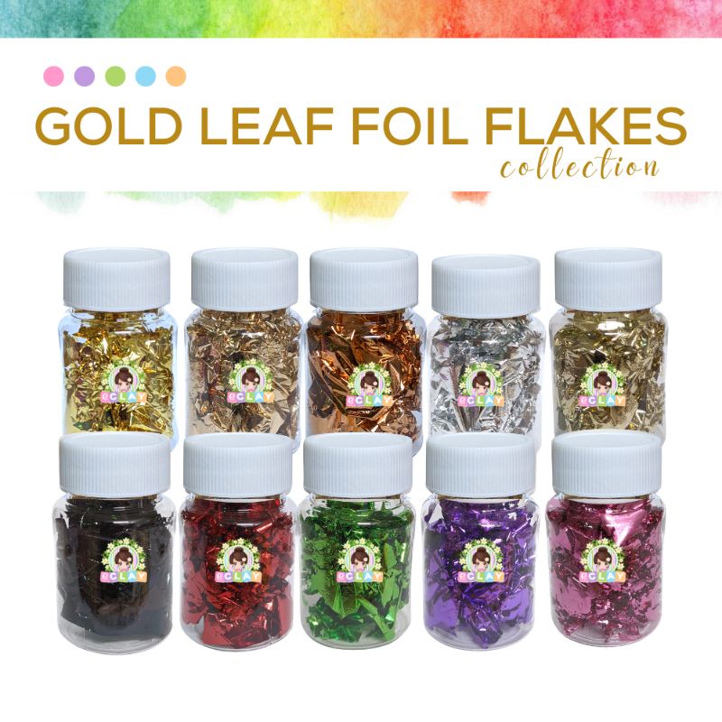 GOLD LEAF FOIL FLAKES FOR RESIN, CLAY & OTHER CRAFTS Shopee Philippines