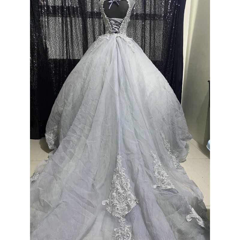 Gray gown for debut sale