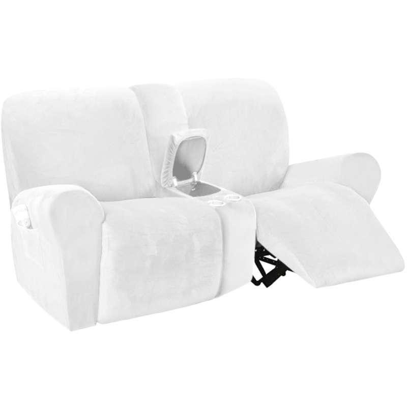 Home Cinema Reclining Love Seat Cover with Middle Console Slipcover 8