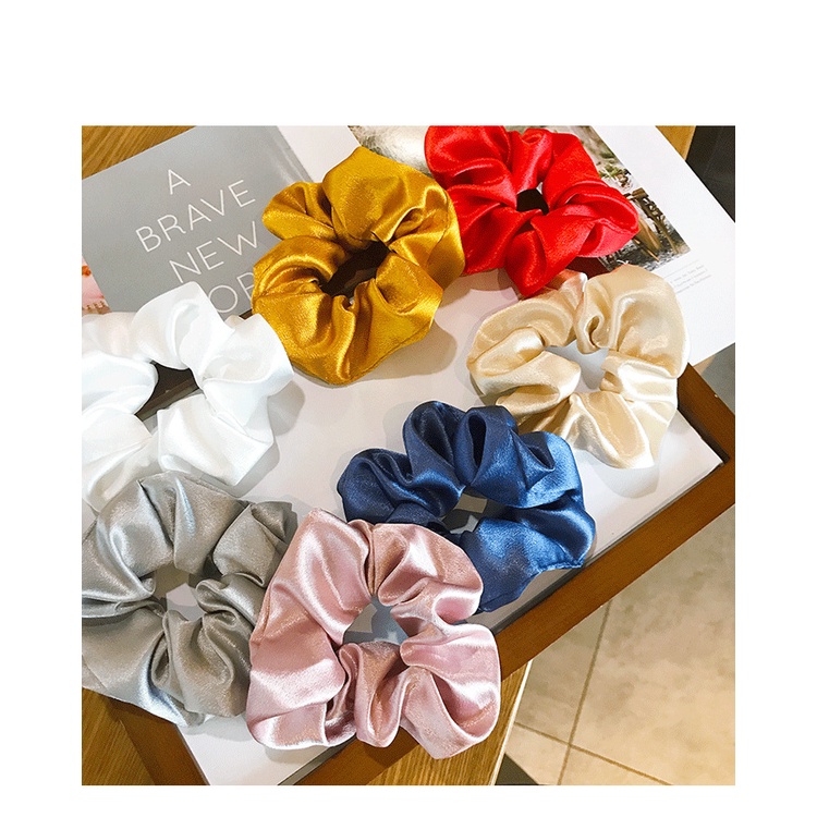 Simple satin large intestine hair ring ins net red hair ring hair rope ...