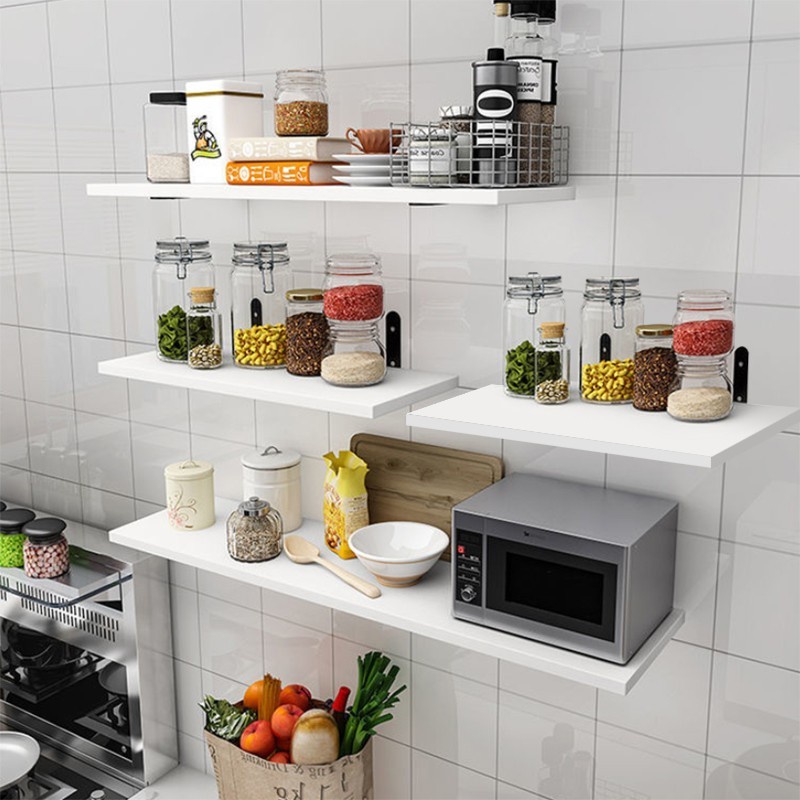 Floating Wall Shelves Long Wall Mount Storage Laminate Wall Mount