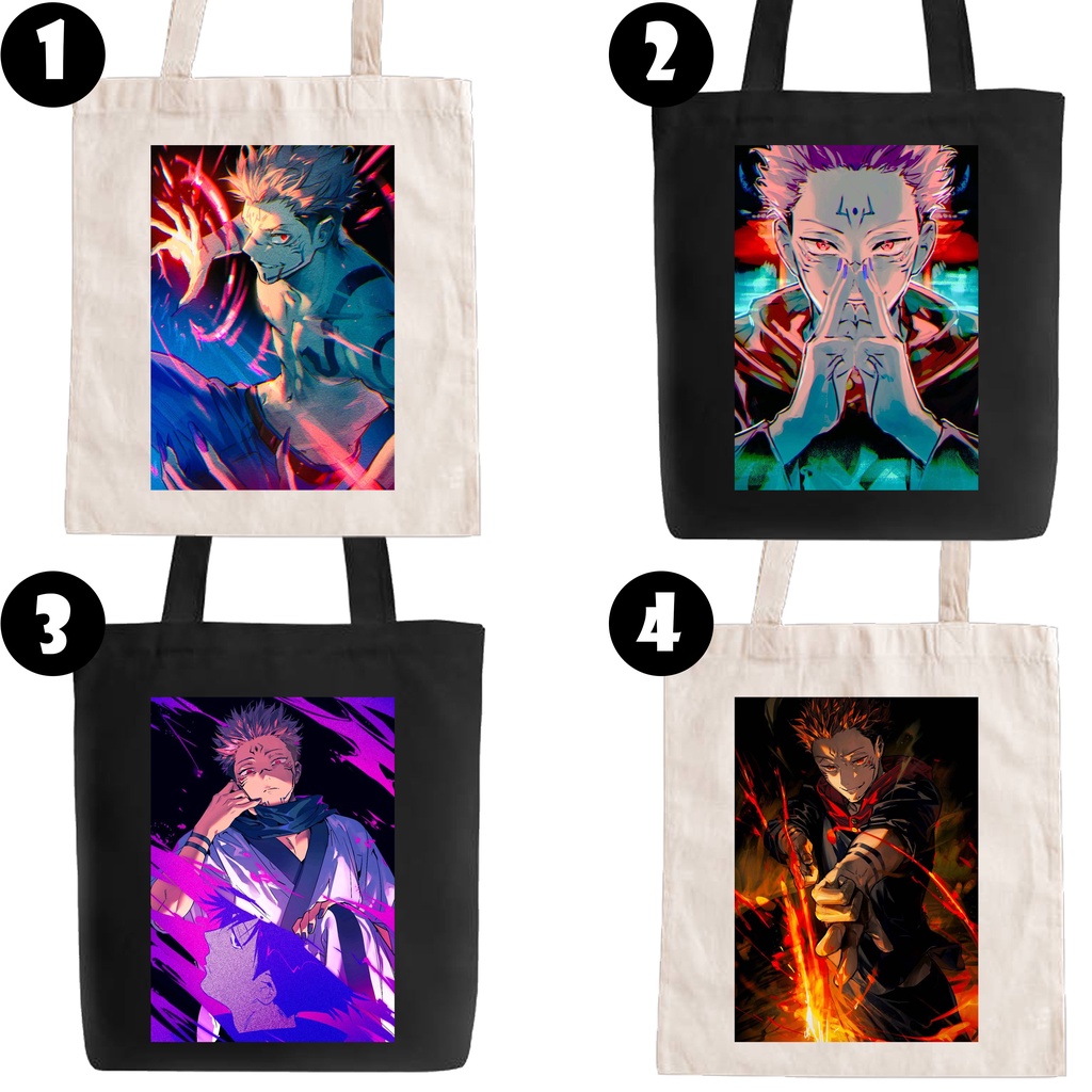 Sac Tote Bag Jujutsu Kaisen - Officiel Tomy - Polyester - Neuf