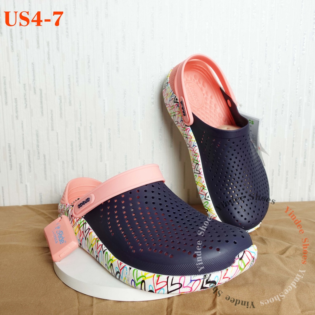 Women CROCS Camo Model CrocsTM Literide Printed Clog Rubber Shoes New ...