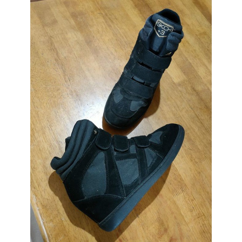 Skechers SKCH 3 Wedge Heel High Top Ankle Boots