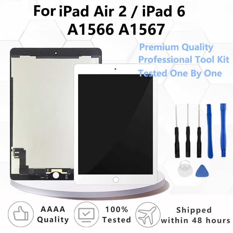 Brand New A1566 LCD For iPad Air 2 Display Touch Screen iPad 6 A1567