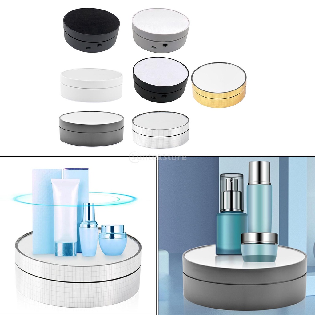 360 Rotating Display Stand Base Rotary Turntable Mirrored Top ...