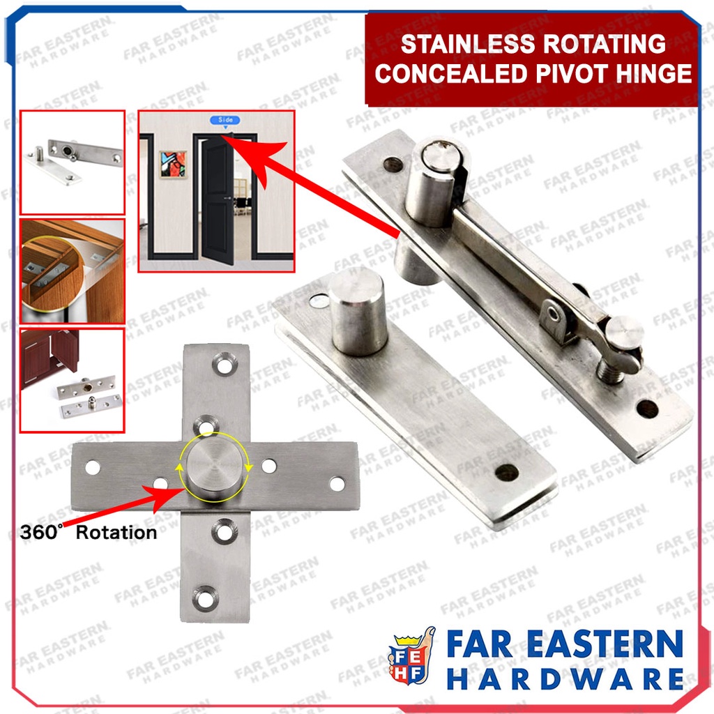 Stainless Pivot Hinge 360 Degree Rotating Concealed | Shopee Philippines
