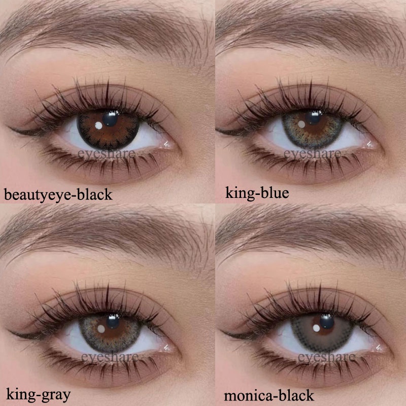 EYESHARE 1 Pair Colored Contact Lens King Series Blue Iris Soft Lens No